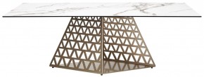 Стол ENNA 220 KL-188 Контрастный мрамор матовый, итальянская керамика/ каркас цвета шампань, ®DISAUR в Заречном - zarechnyy.mebel24.online | фото 10