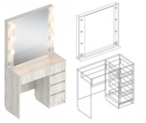 Стол гримерный - 2 (зеркало + стол) в Заречном - zarechnyy.mebel24.online | фото 3