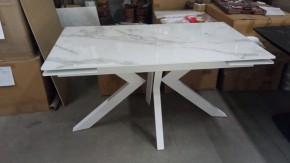 Стол Кентукки 3 140 БЕЛЫЙ МРАМОР, стекло / БЕЛЫЙ, М-City в Заречном - zarechnyy.mebel24.online | фото 2