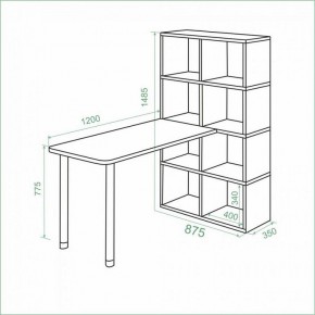Стол компьютерный Bartolo в Заречном - zarechnyy.mebel24.online | фото 2