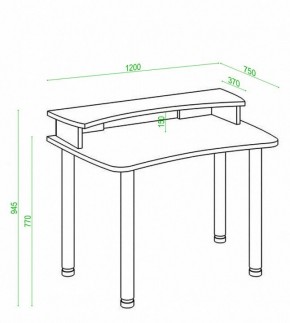 Стол компьютерный Домино Лайт СКЛ-Софт120МО+НКИЛ120 в Заречном - zarechnyy.mebel24.online | фото 3