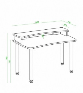 Стол компьютерный Домино Лайт СКЛ-Софт140МО+НКИЛ140 в Заречном - zarechnyy.mebel24.online | фото 3