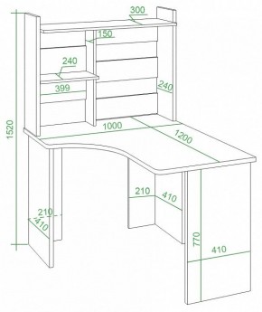 Стол компьютерный Домино Lite СКЛ-Угл120+НКЛ-100 в Заречном - zarechnyy.mebel24.online | фото 2