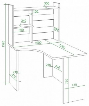 Стол компьютерный Домино Lite СКЛ-Угл120+НКЛ-100 в Заречном - zarechnyy.mebel24.online | фото 2