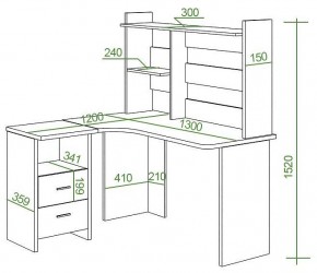 Стол компьютерный Домино Lite СКЛ-Угл130+НКЛ-130 в Заречном - zarechnyy.mebel24.online | фото 2