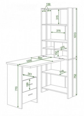 Стол компьютерный Домино Lite СТЛ-ОВ+С100Прям+ТЯЛ в Заречном - zarechnyy.mebel24.online | фото 2