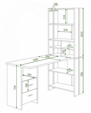 Стол компьютерный Домино Lite СТЛ-ОВ+С120Прям+ТЯЛ в Заречном - zarechnyy.mebel24.online | фото 2