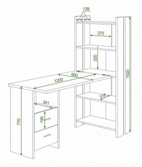 Стол компьютерный Домино Lite СТЛ-ОВ+С120Прям+ТЯЛ в Заречном - zarechnyy.mebel24.online | фото 2