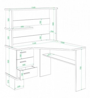 Стол компьютерный Домино СД-45 в Заречном - zarechnyy.mebel24.online | фото 2