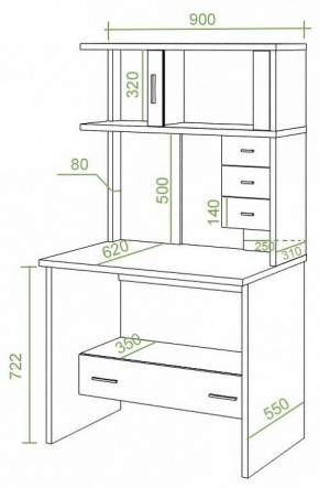 Стол компьютерный Домино СК-10М в Заречном - zarechnyy.mebel24.online | фото 2
