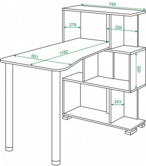 Стол компьютерный Домино СЛ-5-3СТ-2 в Заречном - zarechnyy.mebel24.online | фото 2