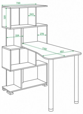 Стол компьютерный Домино СЛ-5-4СТ-2 в Заречном - zarechnyy.mebel24.online | фото 2