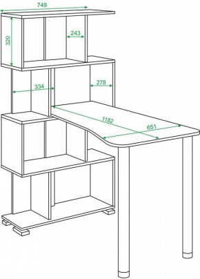 Стол компьютерный Домино СЛ-5-4СТ-2+БД+БЯ в Заречном - zarechnyy.mebel24.online | фото 2