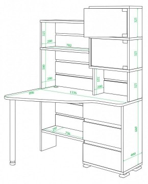 Стол компьютерный Домино СР-322 в Заречном - zarechnyy.mebel24.online | фото 2