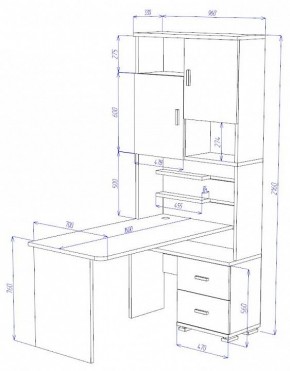 Стол компьютерный Домино СР-720/160 в Заречном - zarechnyy.mebel24.online | фото 2