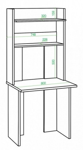 Стол компьютерный Нельсон Lite СКЛ-Прям80+НКЛХ 80 в Заречном - zarechnyy.mebel24.online | фото 2