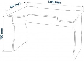 Стол компьютерный ВАРДИГ K1 120x82, антрацит/лайм в Заречном - zarechnyy.mebel24.online | фото 3