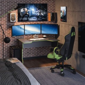 Стол компьютерный ВАРДИГ K1 120x82, антрацит/лайм в Заречном - zarechnyy.mebel24.online | фото 4