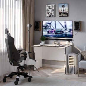Стол компьютерный ВАРДИГ K2 100x82, белый/черный в Заречном - zarechnyy.mebel24.online | фото 4