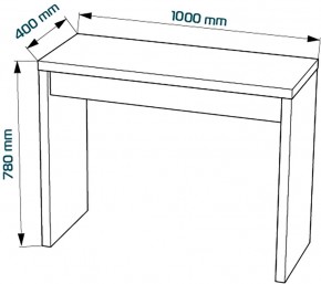 Стол косметический Энкель 100 белый в Заречном - zarechnyy.mebel24.online | фото 2