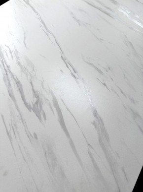 Стол MATERA 160 MARBLES KL-99 Белый мрамор матовый, итальянская керамика/ черный каркас, ®DISAUR в Заречном - zarechnyy.mebel24.online | фото 3