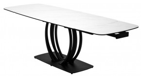 Стол MATERA 160 MARBLES KL-99 Белый мрамор матовый, итальянская керамика/ черный каркас, ®DISAUR в Заречном - zarechnyy.mebel24.online | фото 8