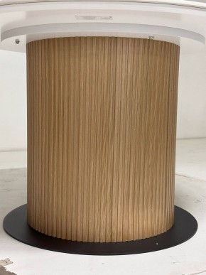 Стол MESA D120 цвет БЕЛЫЙ МРАМОР M326 / Каркас OAK, ®DISAUR в Заречном - zarechnyy.mebel24.online | фото 4