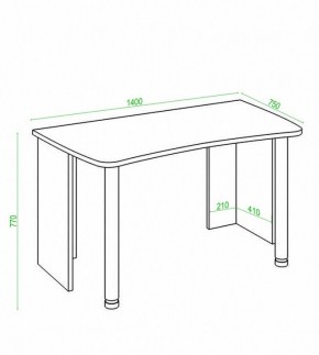 Стол офисный Домино Лайт СКЛ-Софт140 в Заречном - zarechnyy.mebel24.online | фото 3