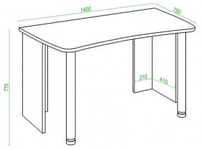 Стол офисный Домино Lite СКЛ-Софт140 в Заречном - zarechnyy.mebel24.online | фото 2