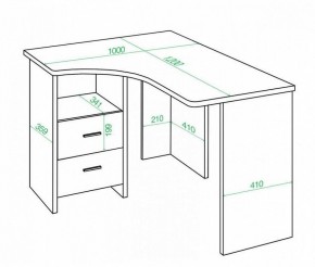 Стол письменный Домино Lite СКЛ-Угл 120 в Заречном - zarechnyy.mebel24.online | фото 2