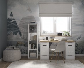 Стол письменный Ингар 2/55 140x75x55, дуб беленый/белый в Заречном - zarechnyy.mebel24.online | фото 4