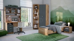 МАРТИНА Стол письменный (Графит/Дуб крафт) в Заречном - zarechnyy.mebel24.online | фото 2