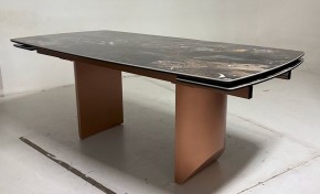 Стол ПУАНТО 200 TITANIUM LAWA NERO, керамика / МЕДЬ каркас М-City в Заречном - zarechnyy.mebel24.online | фото 3