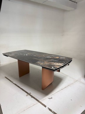 Стол ПУАНТО 200 TITANIUM LAWA NERO, керамика / МЕДЬ каркас М-City в Заречном - zarechnyy.mebel24.online | фото 4