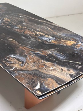 Стол ПУАНТО 200 TITANIUM LAWA NERO, керамика / МЕДЬ каркас М-City в Заречном - zarechnyy.mebel24.online | фото 6
