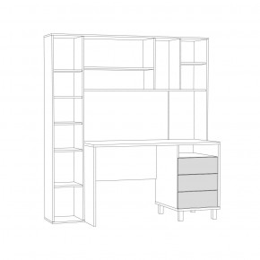 Стол рабочий 12.95 N Комфорт (Дуб сонома, Сатин 7045 PE) в Заречном - zarechnyy.mebel24.online | фото 3