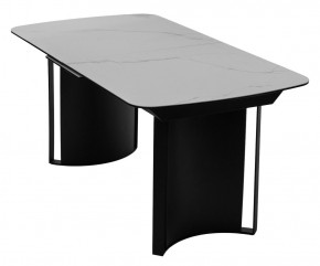 Стол RASMUS 160 TL-45 Белый мрамор, испанская керамика / черный каркас, ®DISAUR в Заречном - zarechnyy.mebel24.online | фото 3