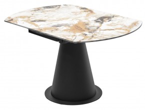 Стол TERAMO 135 GLOSS GRAND JADE SOLID CERAMIC, керамика, поворотн.механизм / Черный каркас, ®DISAUR в Заречном - zarechnyy.mebel24.online | фото 11
