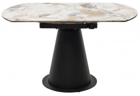 Стол TERAMO 135 GLOSS GRAND JADE SOLID CERAMIC, керамика, поворотн.механизм / Черный каркас, ®DISAUR в Заречном - zarechnyy.mebel24.online | фото 16