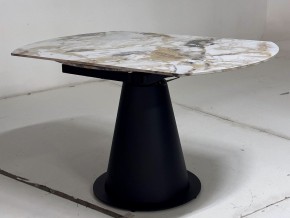Стол TERAMO 135 GLOSS GRAND JADE SOLID CERAMIC, керамика, поворотн.механизм / Черный каркас, ®DISAUR в Заречном - zarechnyy.mebel24.online | фото 9