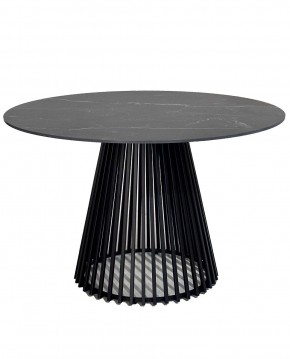 Стол TERNI 120 MATT BLACK MARBLE SOLID CERAMIC Черный мрамор матовый, керамика /Черн.каркас, ®DISAUR в Заречном - zarechnyy.mebel24.online | фото 3