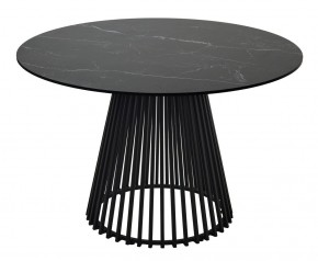 Стол TERNI 120 MATT BLACK MARBLE SOLID CERAMIC Черный мрамор матовый, керамика /Черн.каркас, ®DISAUR в Заречном - zarechnyy.mebel24.online | фото 8