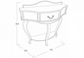 Стол туалетный Джульетта в Заречном - zarechnyy.mebel24.online | фото 2