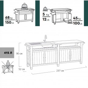 Столик для барбекю 415 Л (Unity Chef 415 L) графит в Заречном - zarechnyy.mebel24.online | фото 2