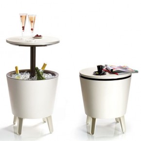 Столик-холодильник COOL BAR крем-шоколад в Заречном - zarechnyy.mebel24.online | фото 1