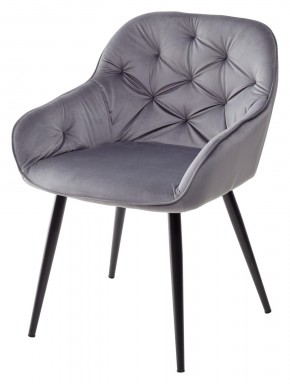 Стул BREEZE BLUVEL-14 GREY, велюр / черный каркас М-City в Заречном - zarechnyy.mebel24.online | фото 1