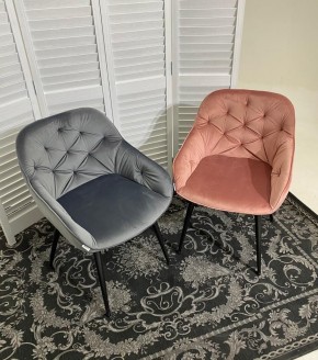 Стул BREEZE BLUVEL-14 GREY, велюр / черный каркас М-City в Заречном - zarechnyy.mebel24.online | фото 3