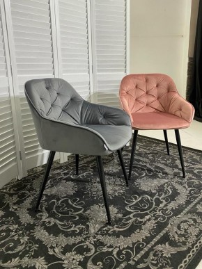 Стул BREEZE BLUVEL-14 GREY, велюр / черный каркас М-City в Заречном - zarechnyy.mebel24.online | фото 4