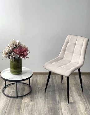 Стул CHIC HE622-01/ HE622-05 топленое молоко, ткань/ черный каркас М-City в Заречном - zarechnyy.mebel24.online | фото 3