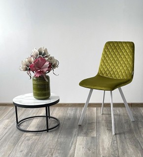 Стул DAIQUIRI BLUVEL-75 OLIVA / белый каркас, велюр М-City в Заречном - zarechnyy.mebel24.online | фото 3